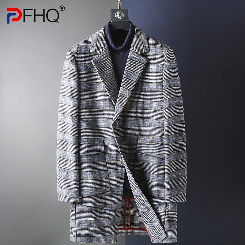 PFHQ Woolen Overcoat Men's Medium Length Plaid Outdoor Versatile Windbreakers Comfortable Baggy Casual Chic Fitted Tops 21Z1519
PFHQ Woolen Overcoat Men's Medium Length Plaid Outdoor Versatile Windbreakers Comfortable Baggy Casual Chic Fitted Tops 21Z1519