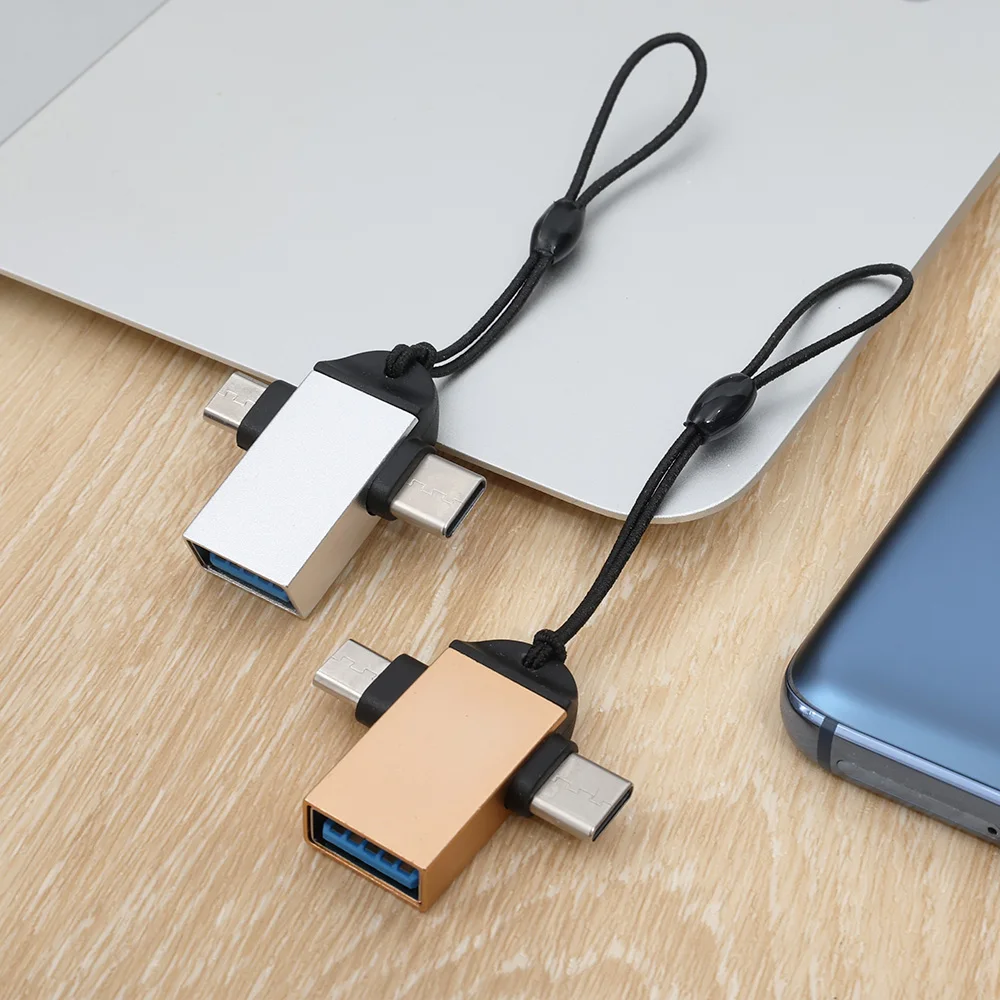 2 in 1 OTG Adapter Converter USB 3.0 Female to Micro USB Type C Male Data Sync Adapter for Redmi for Xiaomi U Disk OTG Connector
2 in 1 OTG Adapter Converter USB 3.0 Female to Micro USB Type C Male Data Sync Adapter for Redmi for Xiaomi U Disk OTG Connector