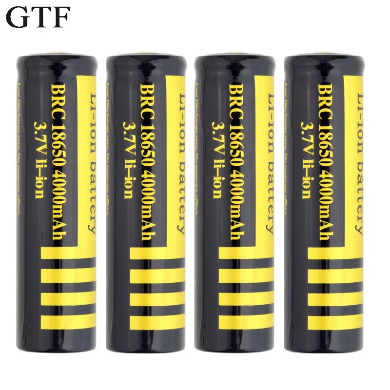 2023New GTF 18650 Battery 3.7V 4000mah 18650 Rechargeable Li-ion Batteries for Flashlight Torch Clock 18650 Battery accumulator
2023New GTF 18650 Battery 3.7V 4000mah 18650 Rechargeable Li-ion Batteries for Flashlight Torch Clock 18650 Battery accumulator