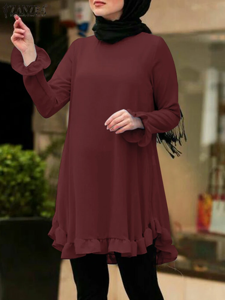 ZANZEA Eid Mubarek Ruffles Hem Muslim Tops Spring Long Sleeve Solid Color Blouse Woman Casual Blusas Mujer Chemise 2023 Oversize
ZANZEA Eid Mubarek Ruffles Hem Muslim Tops Spring Long Sleeve Solid Color Blouse Woman Casual Blusas Mujer Chemise 2023 Oversize