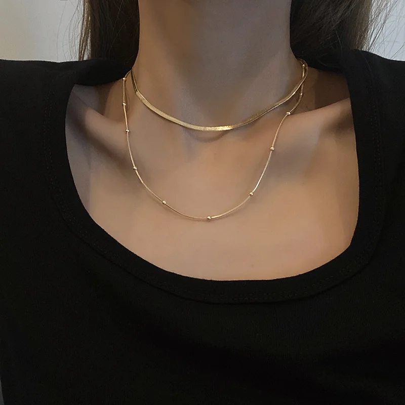 Fashion Tassel Collarbone Chain Female Korean Flow Cold Wind Metal Double Simple Necklace Female Necklace Jewelry 18K Gold
Fashion Tassel Collarbone Chain Female Korean Flow Cold Wind Metal Double Simple Necklace Female Necklace Jewelry 18K Gold