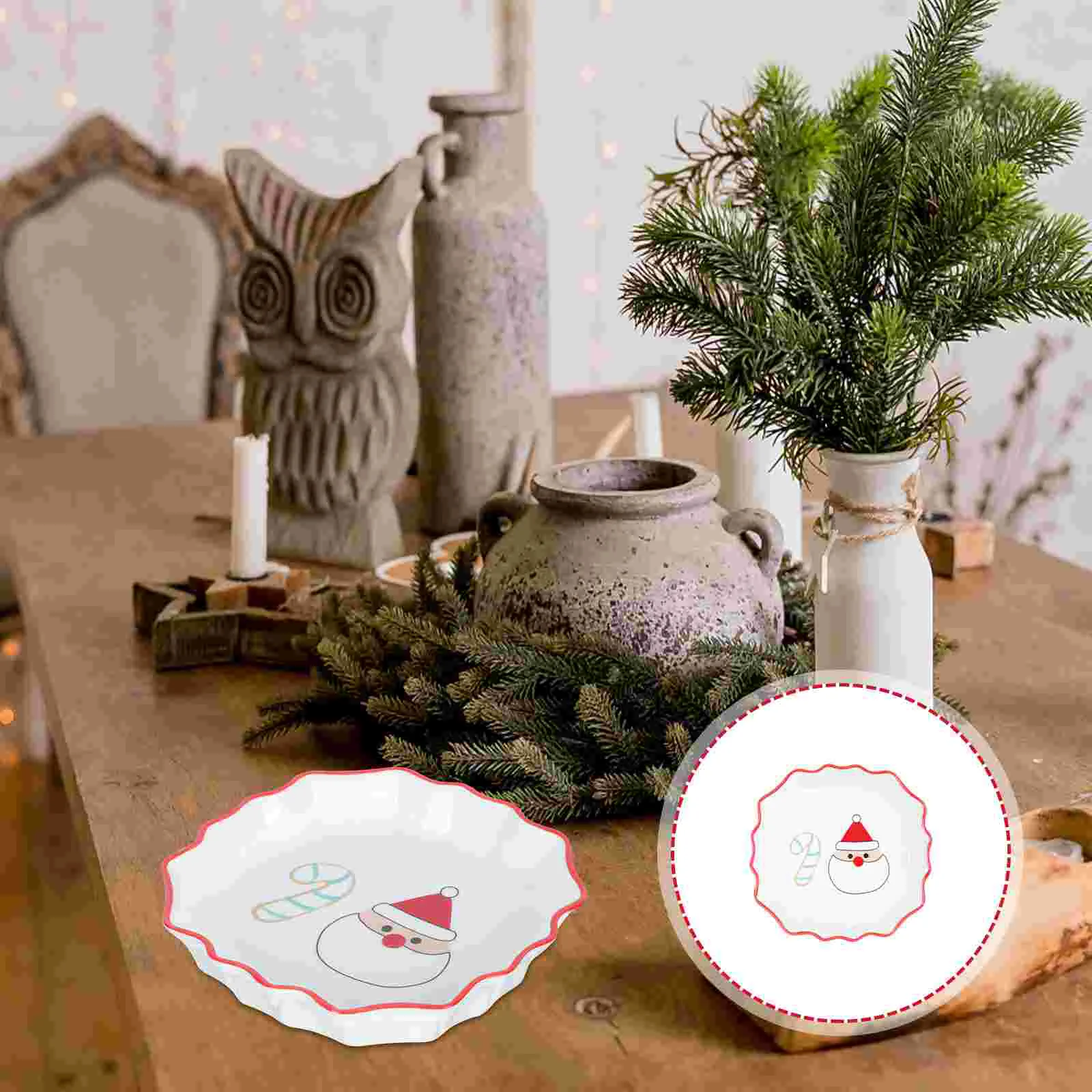 Plate Christmas Serving Ceramic Plates Fruit Dish Dessert Salad Style Steak Baking Western Tree Restaurant Service Party Snack
Plate Christmas Serving Ceramic Plates Fruit Dish Dessert Salad Style Steak Baking Western Tree Restaurant Service Party Snack