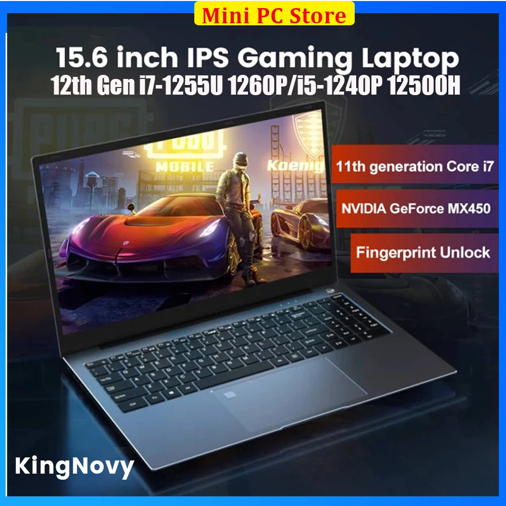 

12th Gen i7 i5 Gaming Laptop i9 10880H i7 1165G7 15.6 Inch IPS NVIDIA MX450 2G NVMe Fingerprint Ultrabook Notebook Windows 11 10