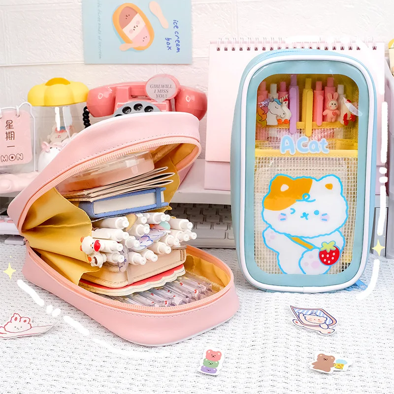 Three Layers High Capacity Pvc Pencil Cases Can Accommodate 100 Pens With Zipper Pendant Free Gift
Three Layers High Capacity Pvc Pencil Cases Can Accommodate 100 Pens With Zipper Pendant Free Gift