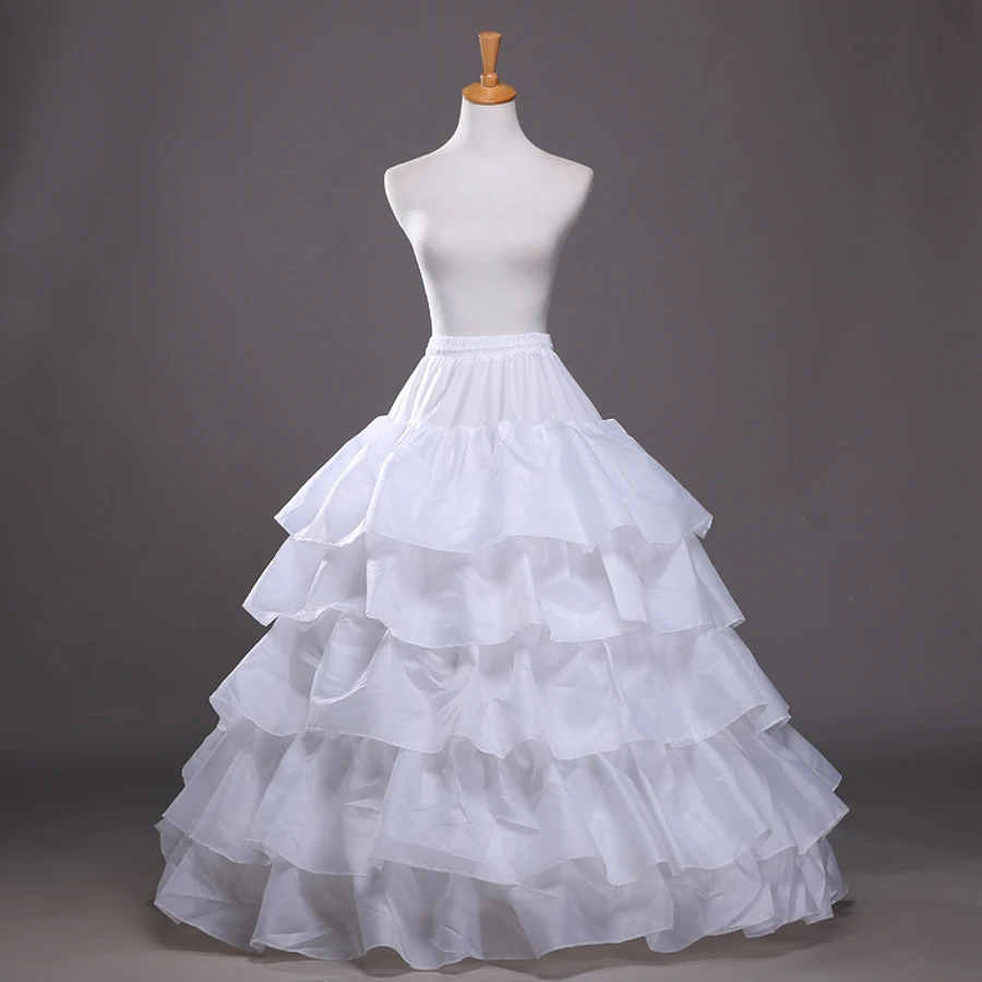 

Wedding Dress 4 Hoops 5 Layers Petticoat for Ball Gown Puffy Crinoline Underskirt Wedding Accessories