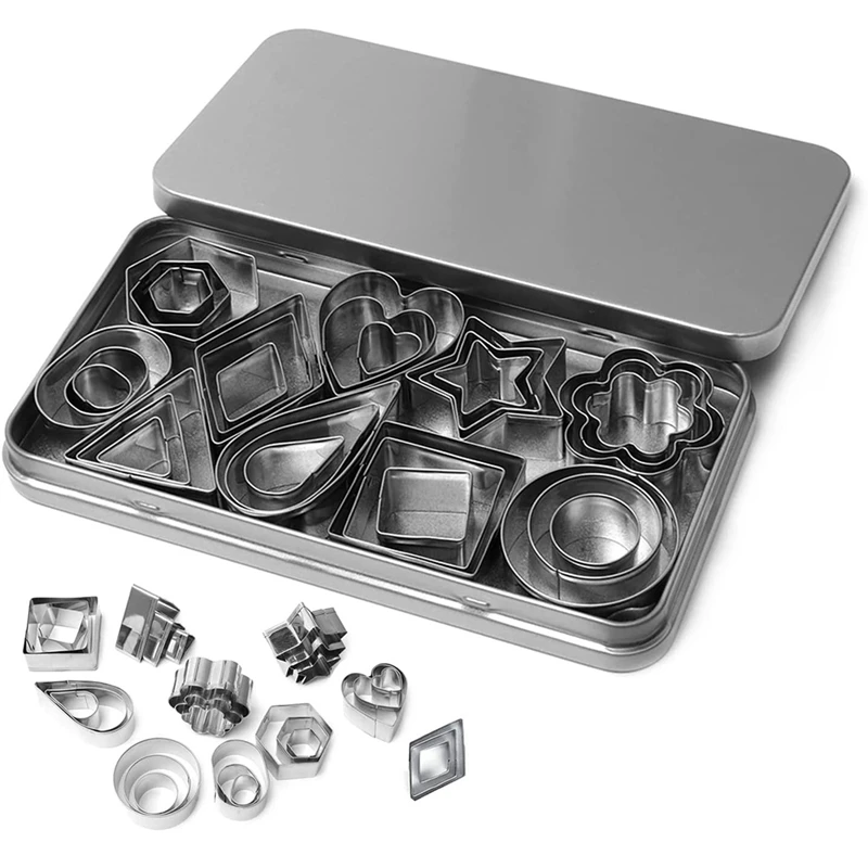 Cookie Cutters Set, 30 Pcs Stainless Steel Biscuit Cutters Donut Cutter Set for Kitchen Baking Pastry Small Biscuit Mold
Cookie Cutters Set, 30 Pcs Stainless Steel Biscuit Cutters Donut Cutter Set for Kitchen Baking Pastry Small Biscuit Mold