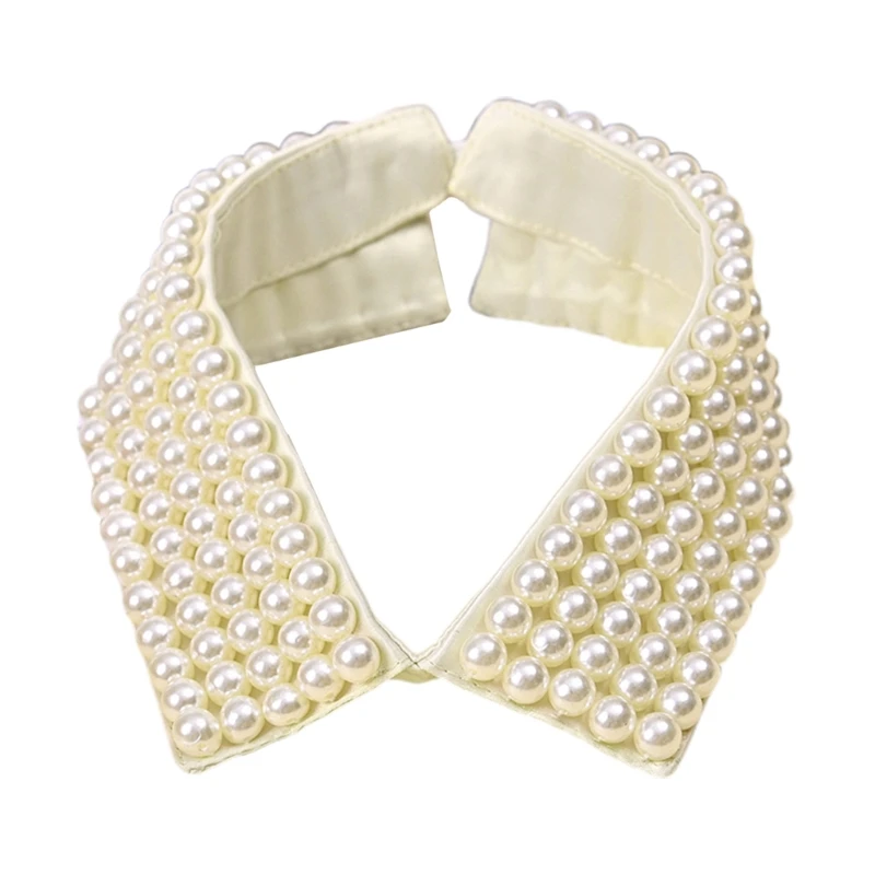 Womens Vintage Handmade Beading Faux Pearls Layers Bib Lapel Fake Collar Jewelry Detachable Necklace Choker Cloth Accessories
Womens Vintage Handmade Beading Faux Pearls Layers Bib Lapel Fake Collar Jewelry Detachable Necklace Choker Cloth Accessories