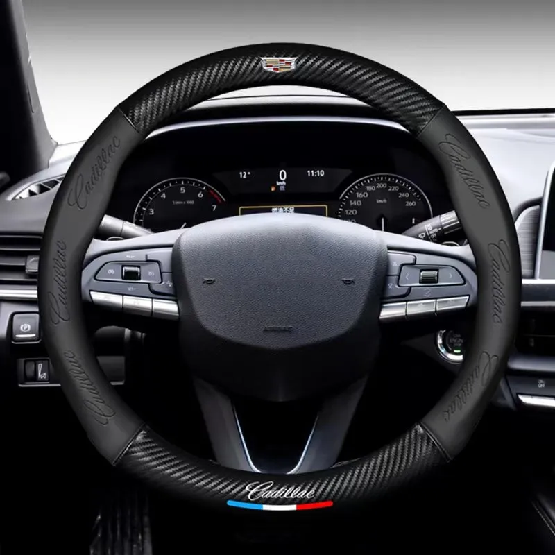 Auto Carbon Fiber Steering Wheel Cover Non-slip Suitable For Cadillac ATS XTS CTS SLS LYRIQ BLS STS SRX CT4 CT5 XT4 XT5 ESCALADE
Auto Carbon Fiber Steering Wheel Cover Non-slip Suitable For Cadillac ATS XTS CTS SLS LYRIQ BLS STS SRX CT4 CT5 XT4 XT5 ESCALADE