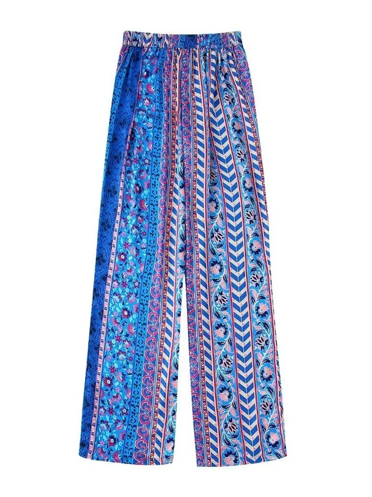 TRAF Women 2022 Fashion Flowing Printed Wide Leg Pants Vintage High Waist Back With Elastic Waistband Female Trousers Streetwear
TRAF Women 2022 Fashion Flowing Printed Wide Leg Pants Vintage High Waist Back With Elastic Waistband Female Trousers Streetwear