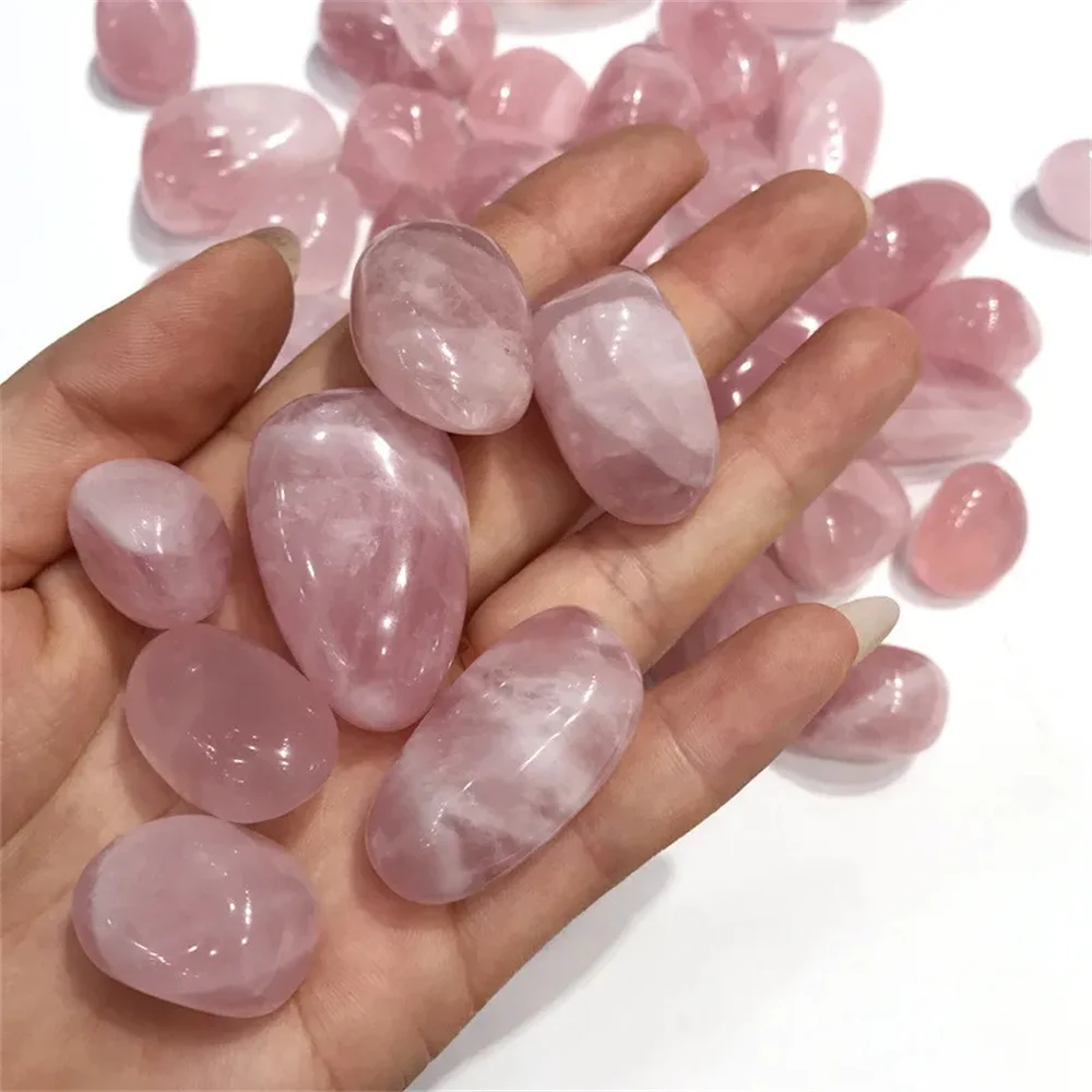 Натуральные розовые розы Кварц Кристалл Камень Гравийные бусины Rock Chip Lucky Healing