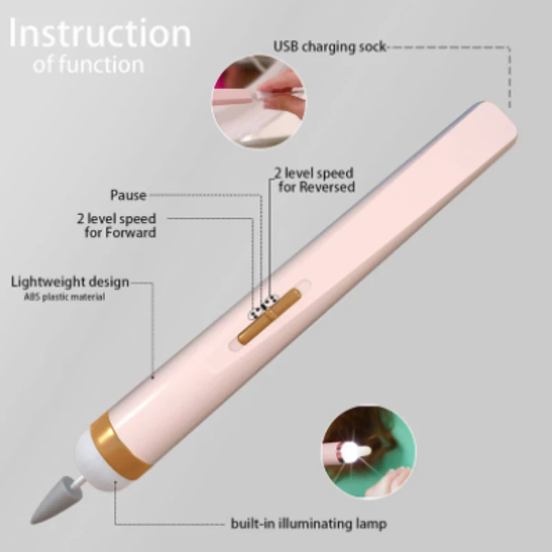 Durable Electric Nail Drill Sander Nail Manicure Machine Mill For Manicure With Light Art Pen Tools For Gel Removing
Durable Electric Nail Drill Sander Nail Manicure Machine Mill For Manicure With Light Art Pen Tools For Gel Removing