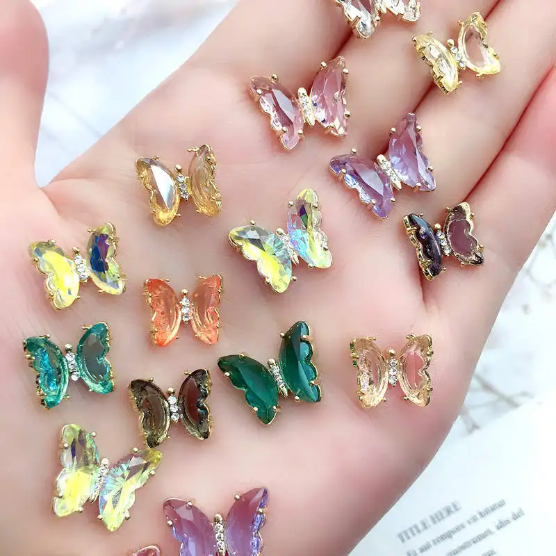 Crystal Zircon Butterfly Explosive Nail Art Metal Three-dimensional Nail Crystal Clear Ice Diamond Jewelry
Crystal Zircon Butterfly Explosive Nail Art Metal Three-dimensional Nail Crystal Clear Ice Diamond Jewelry