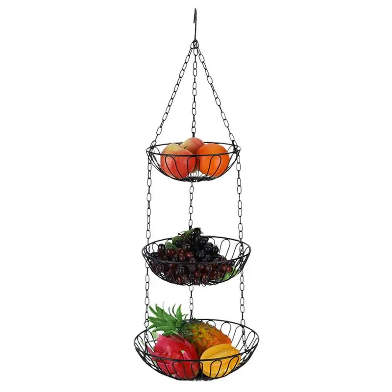 

Fruit Stand For Countertop Removable Metal Dangling Vegetable Bowl With 3 Tier Reusable Fruit Stand For Kitchen Bathroom