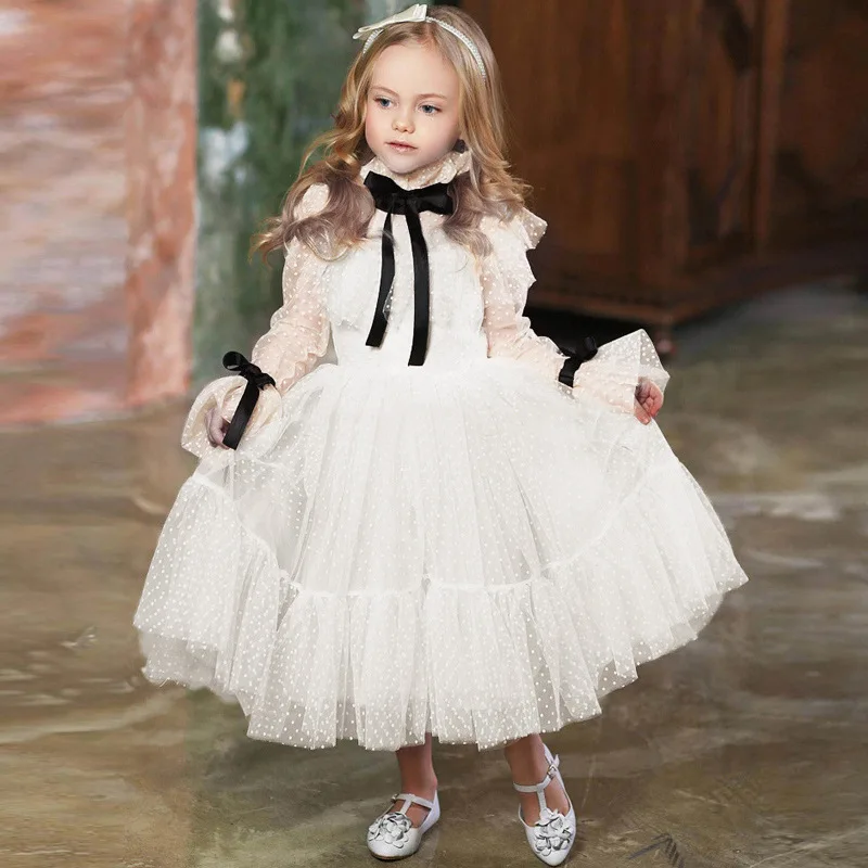 Kids Dresses for Girls White Long-sleeve Princess Dress New Mesh Girls Clothes Spring Autumn Children's Bridesmaid Prom Dresses
Kids Dresses for Girls White Long-sleeve Princess Dress New Mesh Girls Clothes Spring Autumn Children's Bridesmaid Prom Dresses
