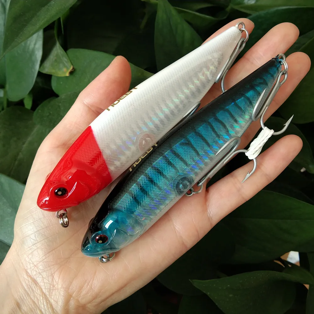 NOEBY115mm 25.5g Pencil Fishing Lures Sea Fishing Artificial Bait With France VMC Treble Hooks Leurre Dur Peche NBL9110
NOEBY115mm 25.5g Pencil Fishing Lures Sea Fishing Artificial Bait With France VMC Treble Hooks Leurre Dur Peche NBL9110