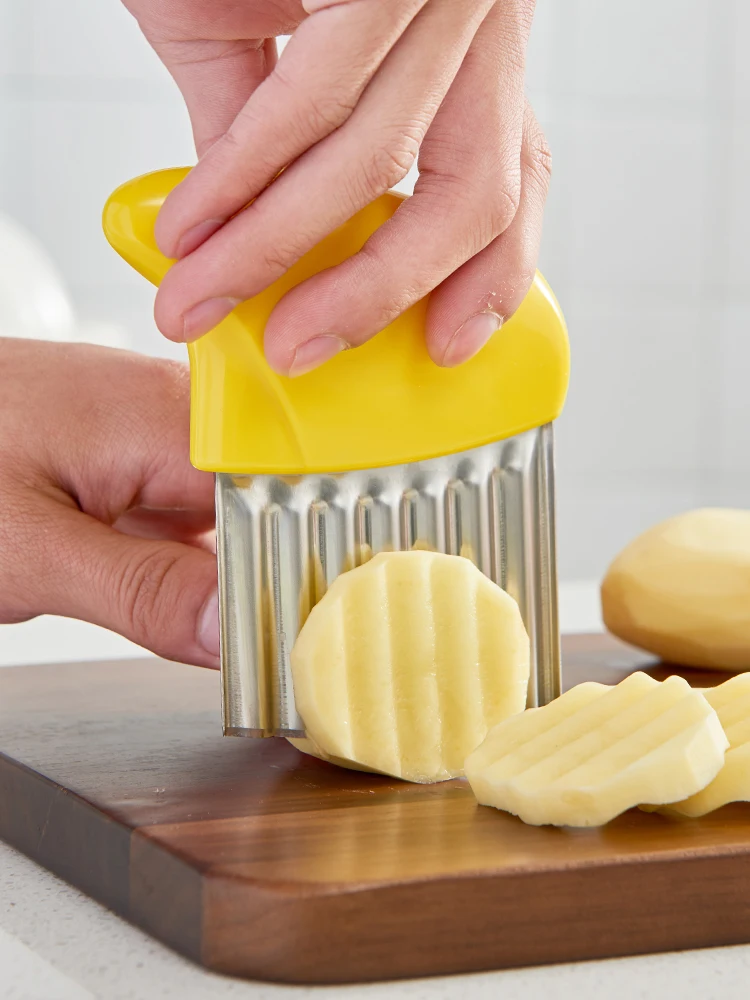 Potato Cutter Chips French Fry Maker Stainless Steel Wavy Knife French Fries Chopper Kitchen Knife Chopper French Fry Maker Tool
Potato Cutter Chips French Fry Maker Stainless Steel Wavy Knife French Fries Chopper Kitchen Knife Chopper French Fry Maker Tool