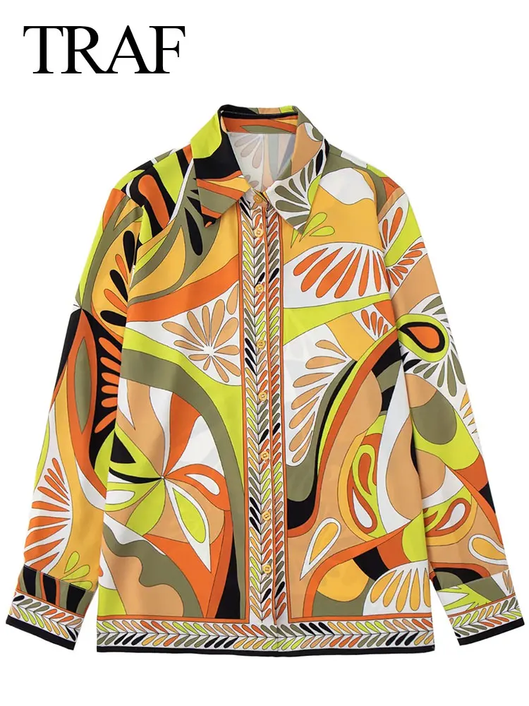 TRAF 2022 Fashion New Print Asymmetric Women's Casual Button Long Sleeve Shirt Elegant Versatile Spring Skin-Friendly Tops
TRAF 2022 Fashion New Print Asymmetric Women's Casual Button Long Sleeve Shirt Elegant Versatile Spring Skin-Friendly Tops