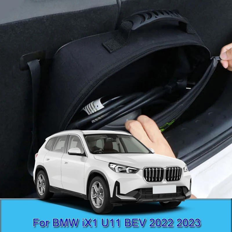 

EV Car Charging Cable Storage Carry Bag Charger Plugs Sockets Waterproof Fire Retardant Acccessory For BMW iX1 U11 BEV 2022 2023