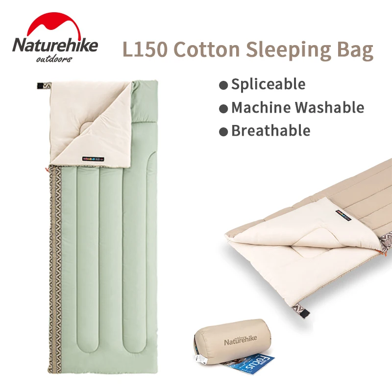 Спальный мешок Naturehike L150, хлопковый теплый туристический мешок-конверт, воздухопроницаемый, 3 сезона
Спальный мешок Naturehike L150, хлопковый теплый туристический мешок-конверт, воздухопроницаемый, 3 сезона