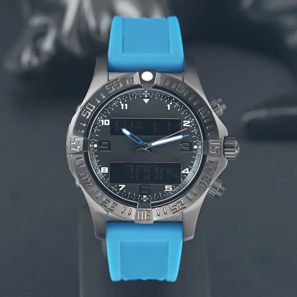 Роскошные мужские кварцевые часы Miyota с хронографом, 48 мм, PVD сталь, полностью черный, синий, резиновый ремешок, секундомер Puretime
Роскошные мужские кварцевые часы Miyota с хронографом, 48 мм, PVD сталь, полностью черный, синий, резиновый ремешок, секундомер Puretime