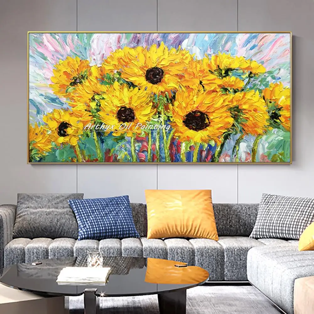 Arthyx,Abstract Art Handmade Thick Texture Sunflower Oil Painting On Canvas, Modern Wall Picture For Living Room Home Decoration
Arthyx,Abstract Art Handmade Thick Texture Sunflower Oil Painting On Canvas, Modern Wall Picture For Living Room Home Decoration