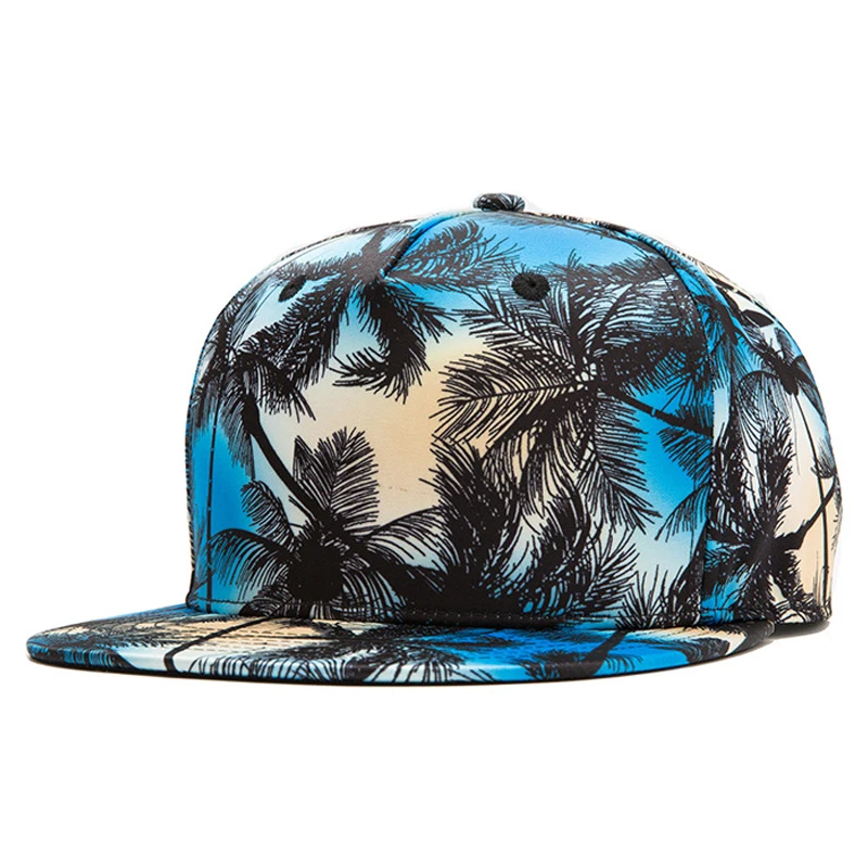Summer Bone Snapback Cap For Men Coconut Tree Print Baseball Cap Women's Flat Brimmed Hat Trucker Hat Red Blue Visor gorras
Summer Bone Snapback Cap For Men Coconut Tree Print Baseball Cap Women's Flat Brimmed Hat Trucker Hat Red Blue Visor gorras