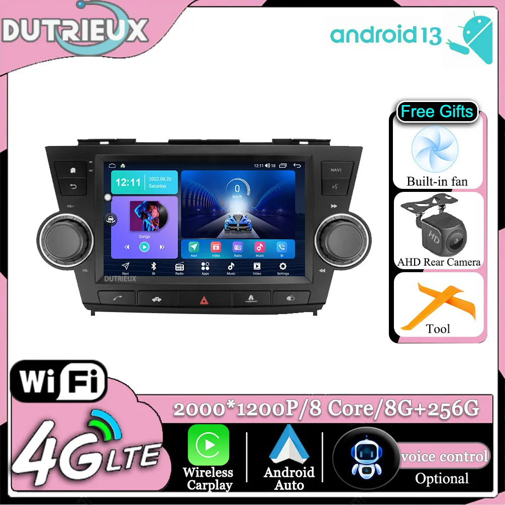 Android 13 For Toyota Highlander 2 XU40 2007 - 2013 Multimedia Monitor Screen Stereo Radio Video Player TV Car GPS Navigation
Android 13 For Toyota Highlander 2 XU40 2007 - 2013 Multimedia Monitor Screen Stereo Radio Video Player TV Car GPS Navigation