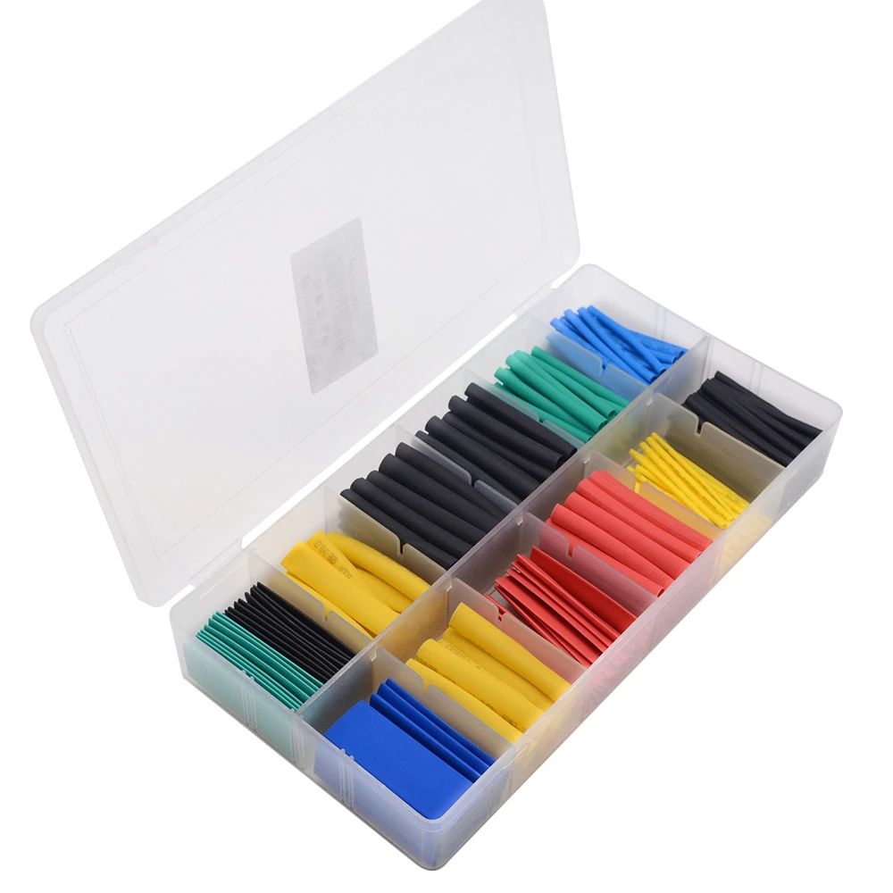 280PCS/Box 8 Size Heat Shrink Tube Sleeving Kit 2:1 Insulation Wire Heat Shrinkable Tubing Wrap Thermoresistant Cable Assortment
280PCS/Box 8 Size Heat Shrink Tube Sleeving Kit 2:1 Insulation Wire Heat Shrinkable Tubing Wrap Thermoresistant Cable Assortment