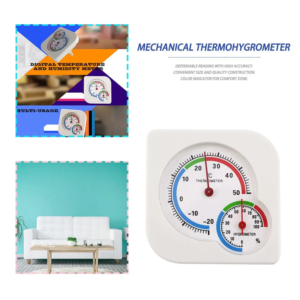 Classic Homeuse Indoor Outdoor 2 In 1 Mini Accurate Wet Hygrometer Humidity Thermometer Temperature Meter Mechanical
Classic Homeuse Indoor Outdoor 2 In 1 Mini Accurate Wet Hygrometer Humidity Thermometer Temperature Meter Mechanical