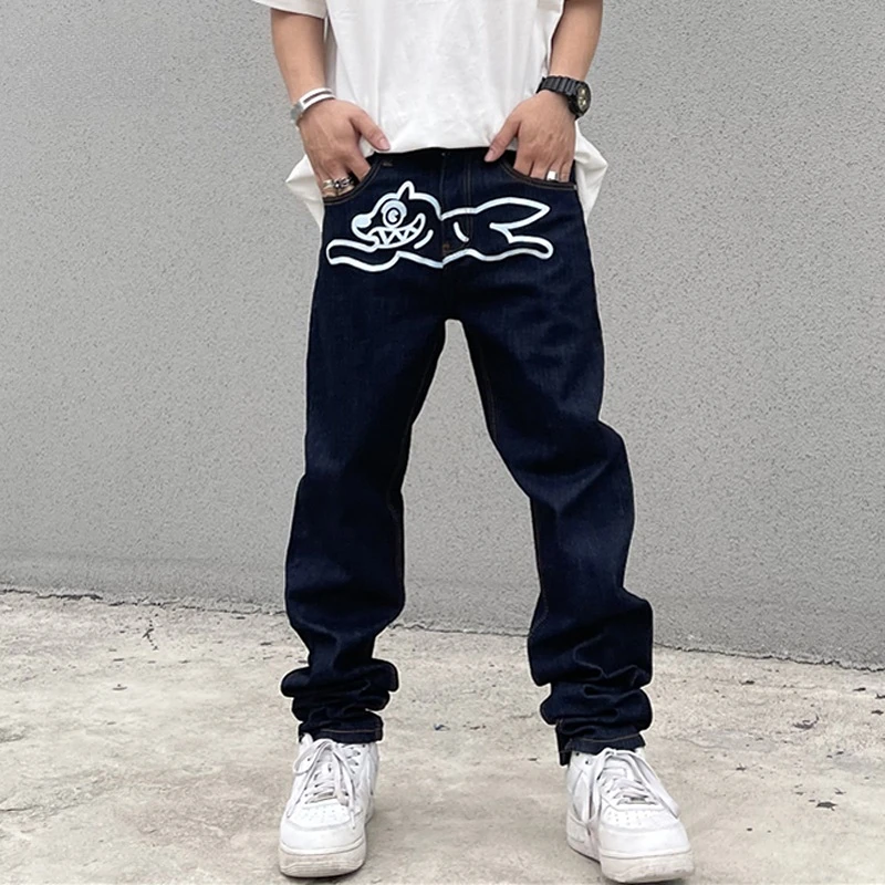 High Street Jeans Men Flying Dog Print Straight Loose Casual Denim Pant Vintage Harajuku Washed Trousers Hip Hop Streetwear Male
High Street Jeans Men Flying Dog Print Straight Loose Casual Denim Pant Vintage Harajuku Washed Trousers Hip Hop Streetwear Male