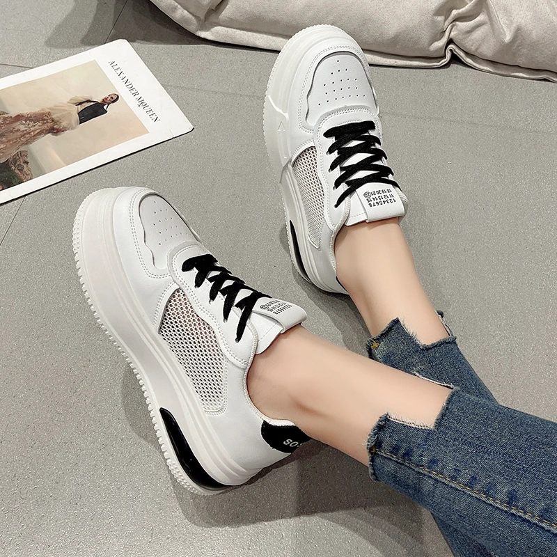 2023 New Women's Shoes Summer Female Korean Breathable Small White Shoes Students Lace Net Surface Board Shoes Platform Shoes
2023 New Women's Shoes Summer Female Korean Breathable Small White Shoes Students Lace Net Surface Board Shoes Platform Shoes