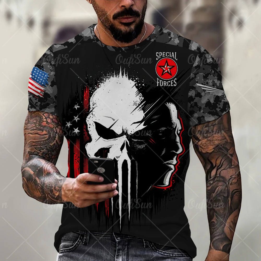 Men's T Shirts Soldier Army Veteran 3D Skull Printed American Fashion Top Tee Summer O-neck Short Sleeve Oversized Male Clothing
Men's T Shirts Soldier Army Veteran 3D Skull Printed American Fashion Top Tee Summer O-neck Short Sleeve Oversized Male Clothing