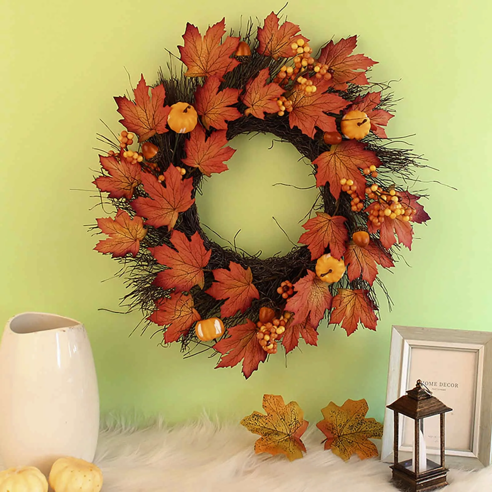 Festival Simulation Maple Leaf Garland Door Hanging Festival Autumn Color Dead Branch Vine Window Wall Hanging New Fashion
Festival Simulation Maple Leaf Garland Door Hanging Festival Autumn Color Dead Branch Vine Window Wall Hanging New Fashion