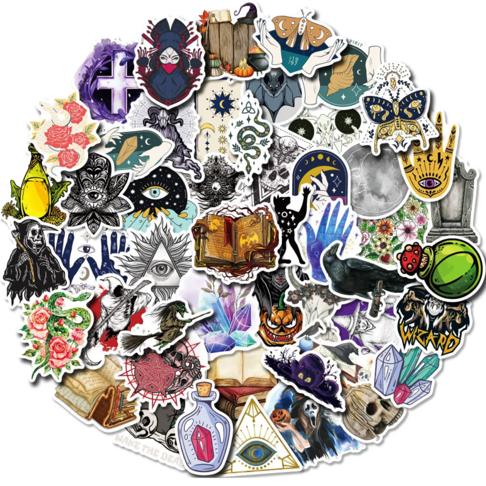 10/30/50pcs Bohe Witchy Apothecary Stickers Witch Sticker Astrology Tarot Goth Stickers Waterproof Toy Decals for Kid Girl Gift
10/30/50pcs Bohe Witchy Apothecary Stickers Witch Sticker Astrology Tarot Goth Stickers Waterproof Toy Decals for Kid Girl Gift