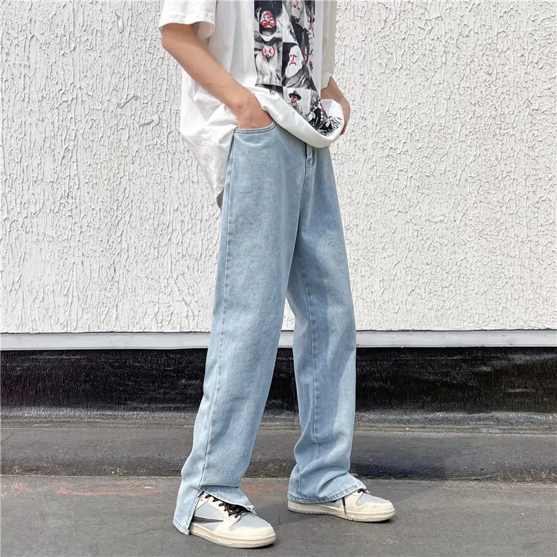 Light-colored high street slit jeans men's spring and autumn tide brand loose straight summer thin trousers trend mopping pants
Light-colored high street slit jeans men's spring and autumn tide brand loose straight summer thin trousers trend mopping pants