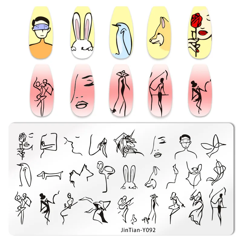 Nail Stamping Plates Stainless Steel Girl Line Face Picture Flower Theme Nail Art Templates Nail Art Stamp Stencil Printing Tool
Nail Stamping Plates Stainless Steel Girl Line Face Picture Flower Theme Nail Art Templates Nail Art Stamp Stencil Printing Tool