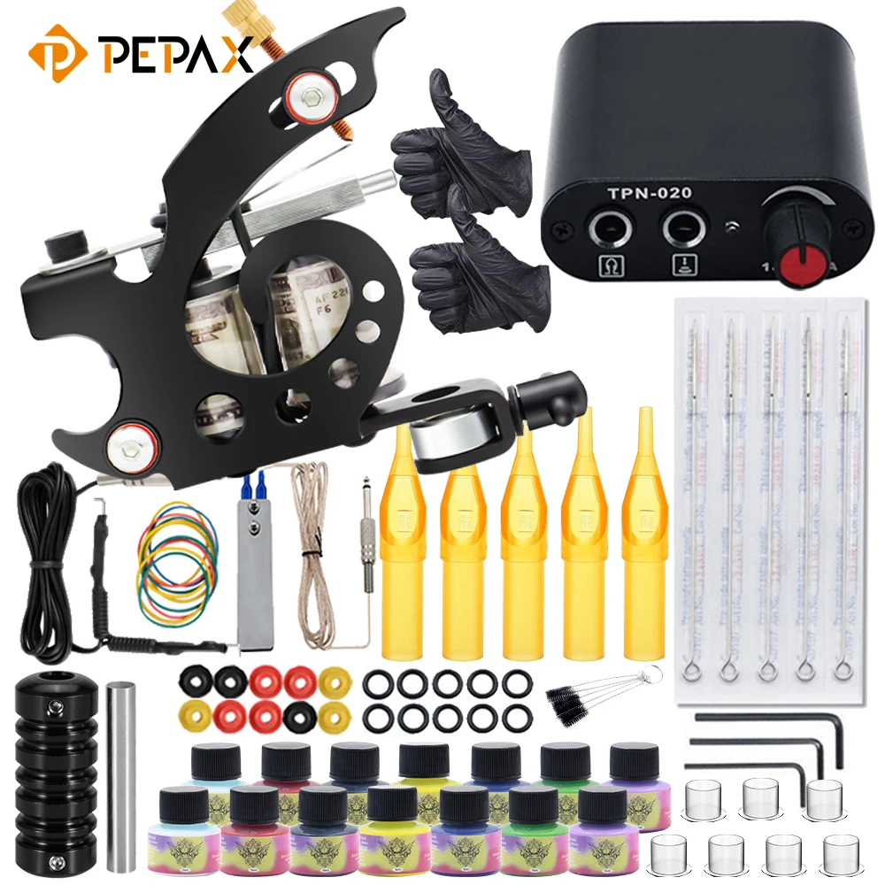 Набор тату-машинки PEPAX, оборудование для татуировок, пистолет, мощные захваты для татуировок, для тела, художественные иголки, пигментный На...
Набор тату-машинки PEPAX, оборудование для татуировок, пистолет, мощные захваты для татуировок, для тела, художественные иголки, пигментный На...