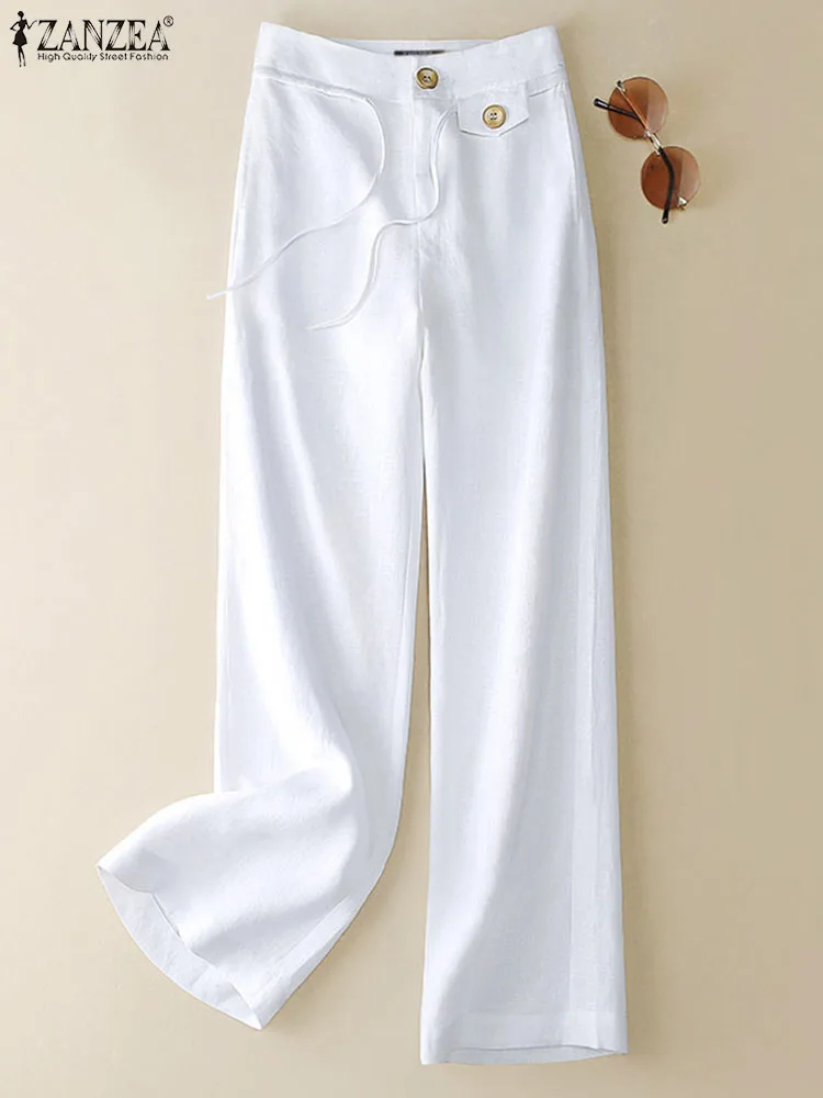 ZANZEA Women High Waist Solid Long Pants Vintage Summer Trousers Casual Work Palazzo 2023 Elegant Loose Cotton Wide Leg Pantalon
ZANZEA Women High Waist Solid Long Pants Vintage Summer Trousers Casual Work Palazzo 2023 Elegant Loose Cotton Wide Leg Pantalon