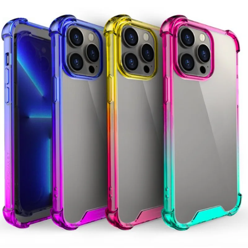 Dual Color Gradient Transparent Hard PC Back Shockproof Phone Case For IPhone 13 Plus 15 14 Cover
Dual Color Gradient Transparent Hard PC Back Shockproof Phone Case For IPhone 13 Plus 15 14 Cover