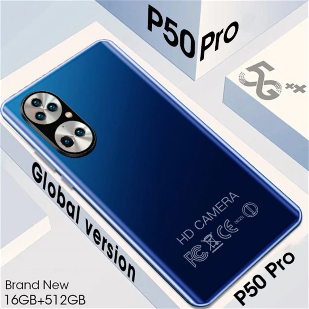 P50 Pro 6.8 Inch 16GB+512GB 6000mAh Smartphone 5G Network Unlock Celulares Global Version Phone
P50 Pro 6.8 Inch 16GB+512GB 6000mAh Smartphone 5G Network Unlock Celulares Global Version Phone