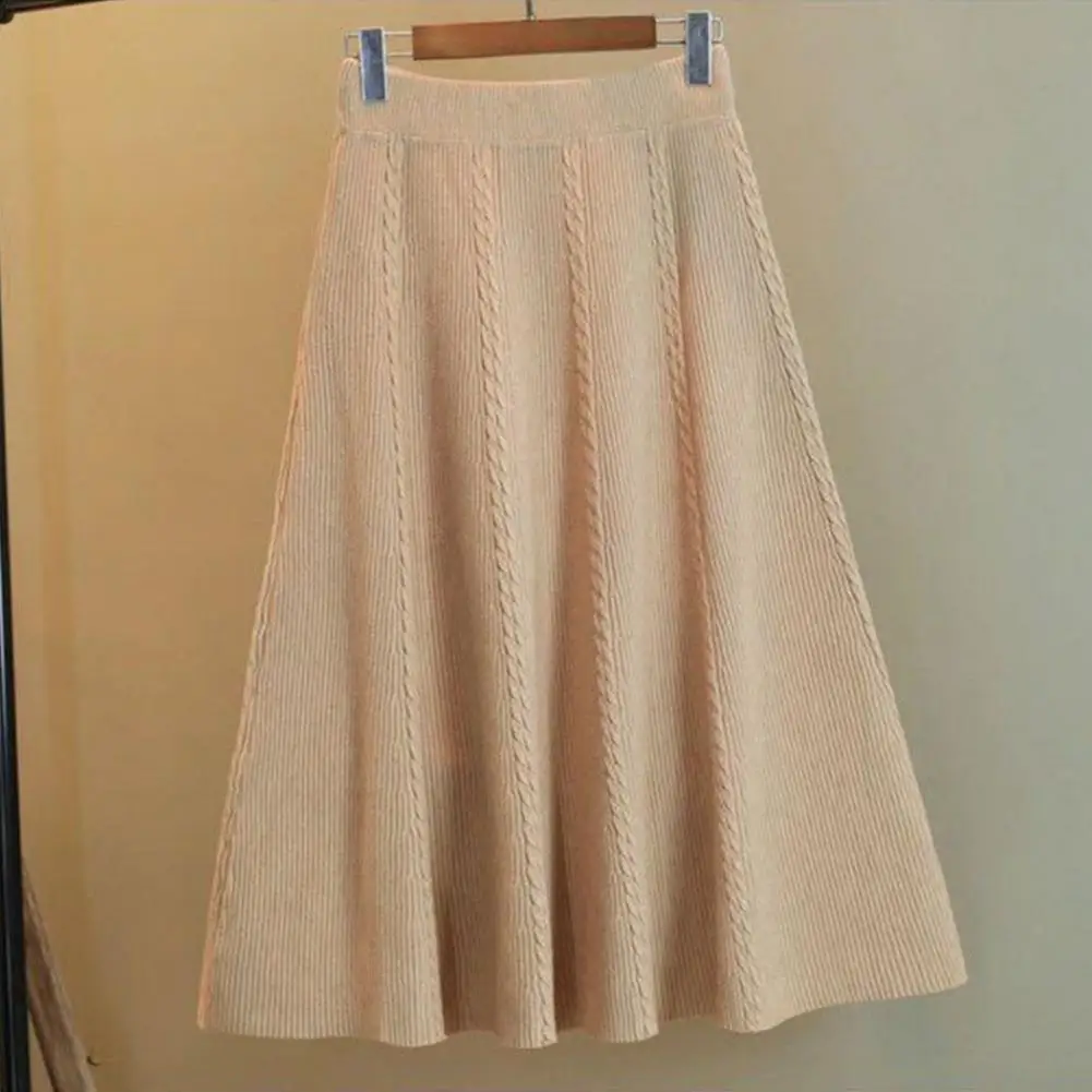 Юбка-миди Женская трикотажная с высокой талией, на осень/зиму 
Юбка-миди Женская трикотажная с высокой талией, на осень/зиму