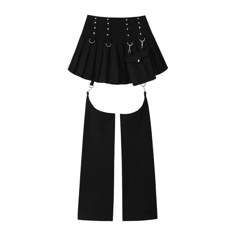 Teenage Girl Rivet Pleated Skirts Gothic Fashion Original Patchwork Streetwear Women Maverick High Waisted Pants Hip Hop Clothes
Teenage Girl Rivet Pleated Skirts Gothic Fashion Original Patchwork Streetwear Women Maverick High Waisted Pants Hip Hop Clothes