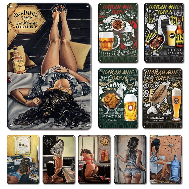 Vintage Beer Poster Tin Sign Decorative Metal Plates Retro Tiki Bar Signs Shabby Chic Sexy Pin Up Girl Sticker Home Wall Decor 1
Vintage Beer Poster Tin Sign Decorative Metal Plates Retro Tiki Bar Signs Shabby Chic Sexy Pin Up Girl Sticker Home Wall Decor 1