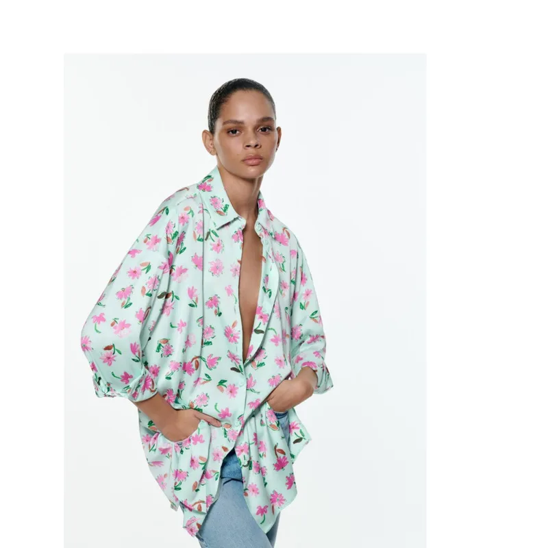 Spring 2022 Women Fashion Button Up Collared Long Sleeve Floral Shirt Vintage Shirts Casual Blouse Top
Spring 2022 Women Fashion Button Up Collared Long Sleeve Floral Shirt Vintage Shirts Casual Blouse Top