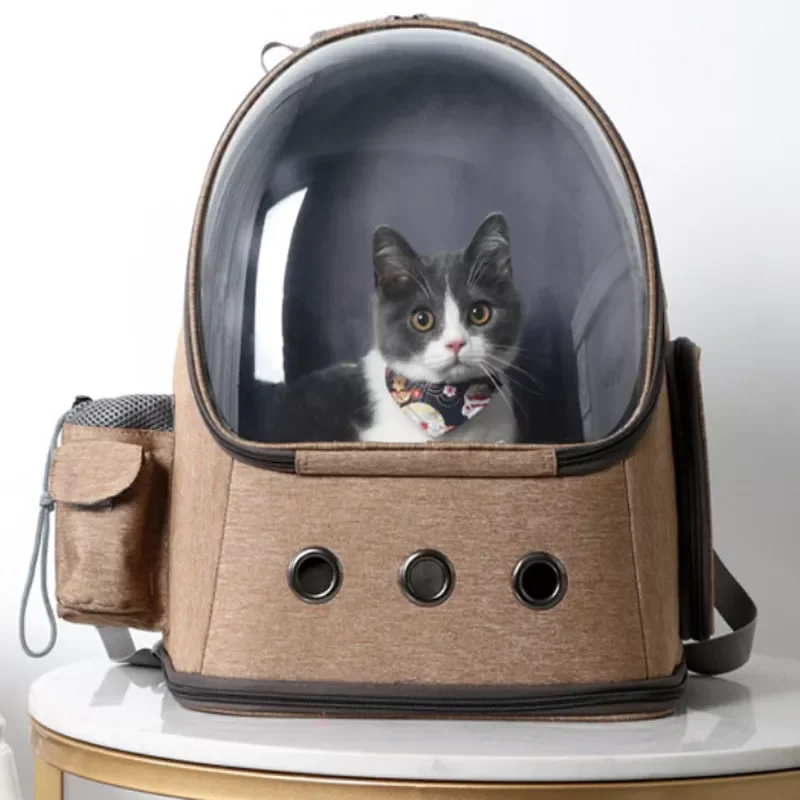 

Рюкзак-переноска для кошек, Воздухопроницаемый переносной ранец в виде космической капсулы для питомцев, для путешествий и походов
