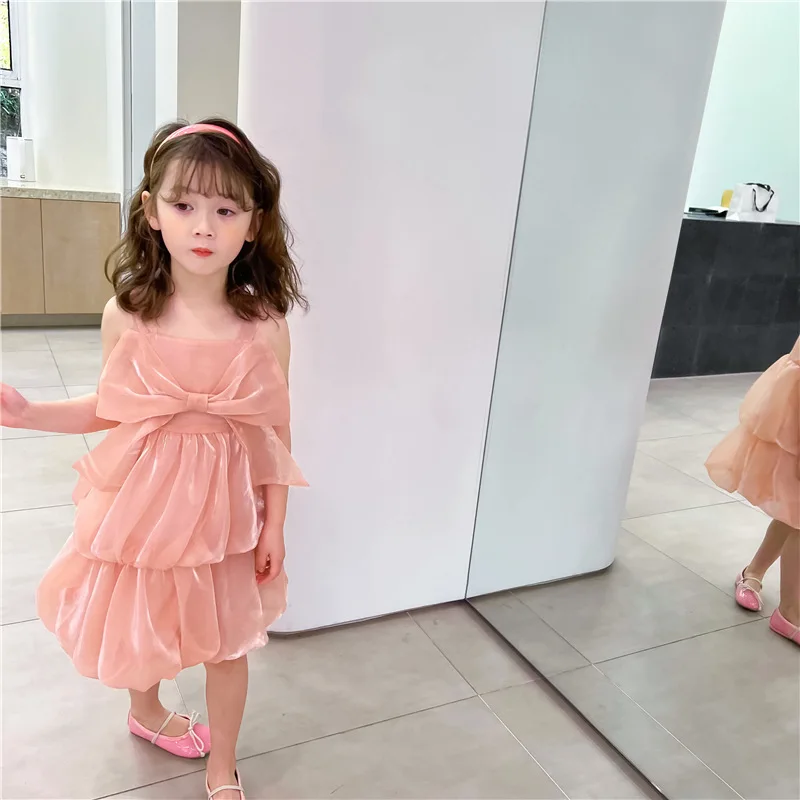 Girls Summer Dress Sweet Princess Fan Pink Pearl Big Bow Flower Bud Cake Skirt Dress Suspender Dress
Girls Summer Dress Sweet Princess Fan Pink Pearl Big Bow Flower Bud Cake Skirt Dress Suspender Dress