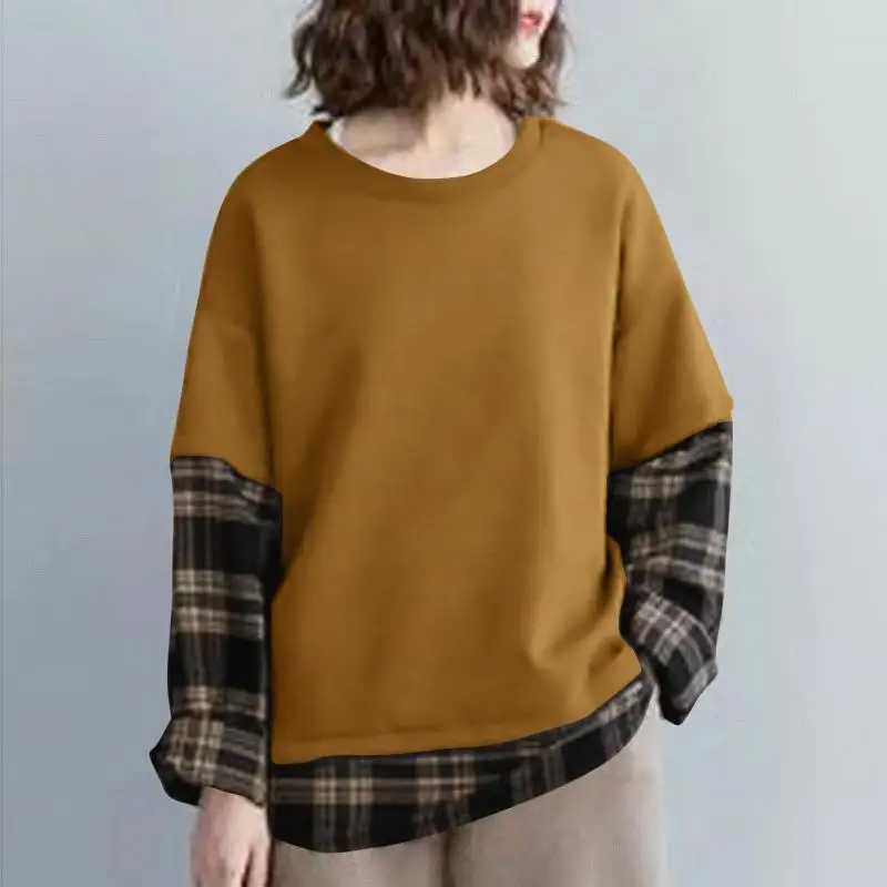 Stylish Long Sleeve Grid Patchwork Blouse O-Neck Female Elegant Work OL Blusas Elegant Solid Chemise ZANZEA Spring Women Tops
Stylish Long Sleeve Grid Patchwork Blouse O-Neck Female Elegant Work OL Blusas Elegant Solid Chemise ZANZEA Spring Women Tops