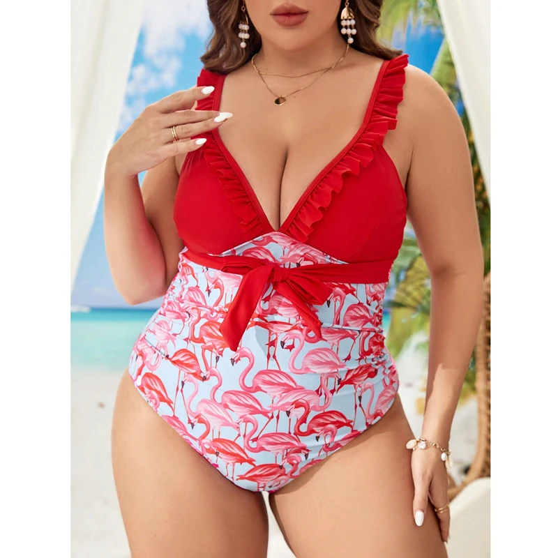 2024 New Plus Size Beachwear Women One Piece Bikini Set Vacation Swimsuit Female Summer Bathsuit Fashion Monokini Large Size
2024 New Plus Size Beachwear Women One Piece Bikini Set Vacation Swimsuit Female Summer Bathsuit Fashion Monokini Large Size