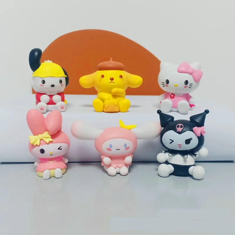 Sanrio my melod Cinnamoroll Pudding dog HelloKitty PVC doll desktop car cake decoration top gift for children
Sanrio my melod Cinnamoroll Pudding dog HelloKitty PVC doll desktop car cake decoration top gift for children