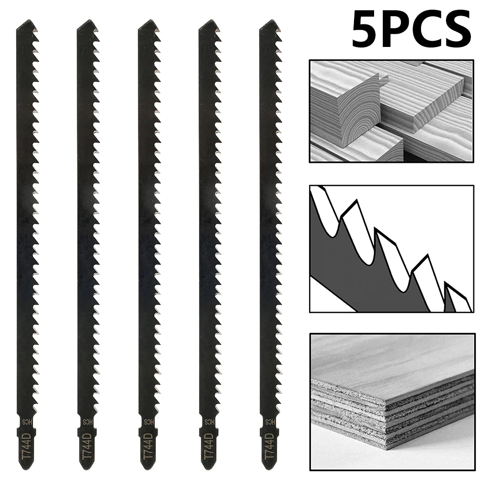 5 Pcs T744D Jigsaw Blades HCS Reciprocating Saw Blade for Wood Plastic Fast Cutting Woodworking Safety for Home DIY Tool
5 Pcs T744D Jigsaw Blades HCS Reciprocating Saw Blade for Wood Plastic Fast Cutting Woodworking Safety for Home DIY Tool